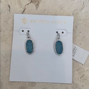 NWT Kendra Scott druzy. Silver/turquoise